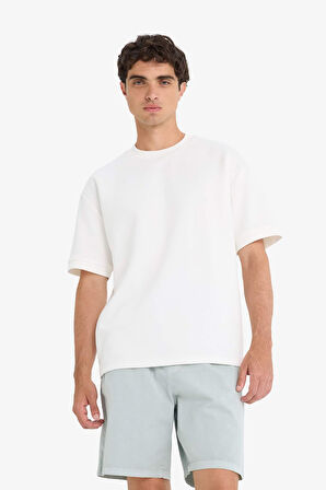 Relax Fit Gabardin Bermuda Şort