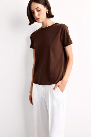 Bisiklet Yaka Kısa Kollu Tişört