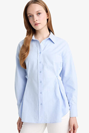 Regular Fit Oxford Uzun Kollu Tunik