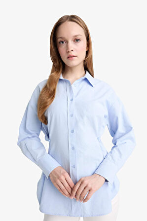 Regular Fit Oxford Uzun Kollu Tunik