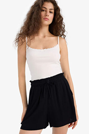 Fitted V Yaka Fitilli Kaşkorse Atlet