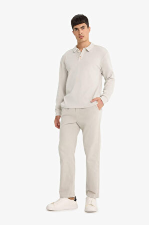 Regular Fit Polo Yaka Sweatshirt