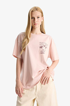 Coool Oversize Geniş Kalıp Sırt Baskılı Kısa Kollu Tişört