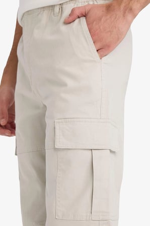 Defacto C9163AXBG766 Bej Regular Jogger Kargo Cepli Gabardin Pantolon