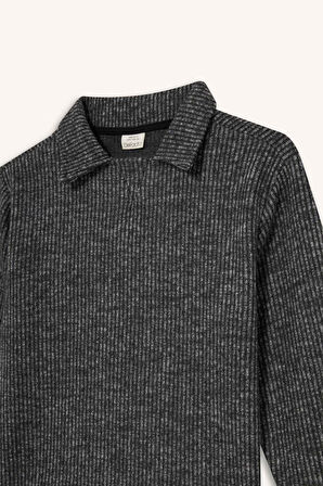 Erkek Çocuk Polo Yaka Sweatshirt 