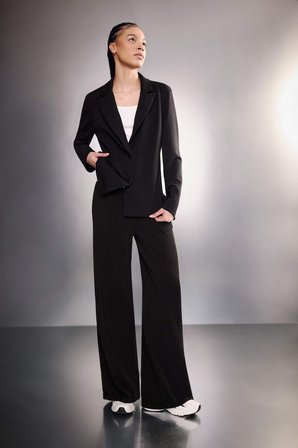 DeFacto Standart Fıt Ceket Yaka Blazer Ceket G2228AX26SPBK81