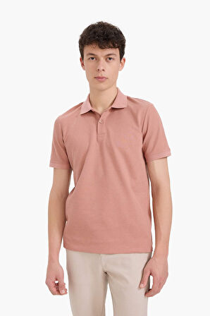 DeFacto Regular Fit Polo Yaka Kısa Kollu Dokulu Waffle Tişört D7652AX25SPBR496