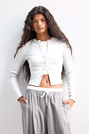 Coool Fitted Bisiklet Yaka Fitilli Kaşkorse Hırka