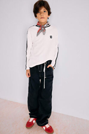 Erkek Çocuk Loose Fit Standart Paça Gabardin Pantolon