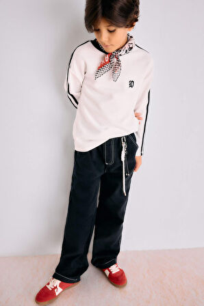 Erkek Çocuk Loose Fit Standart Paça Gabardin Pantolon