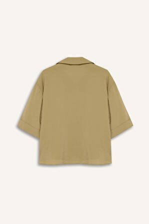 Oversize Geniş Kalıp Modal Uzun Kollu Gömlek