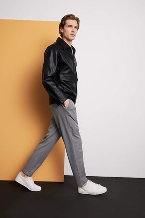 DeFacto Tailored Fit Düz Paça Pantolon B8577AX26SPGR377