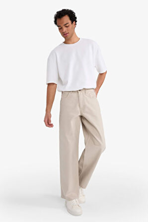 Loose Fit Düz Paça Jean Pantolon