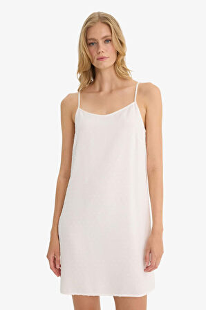 Fall in Love Regular Fit U Yaka Vual Askılı Elbise