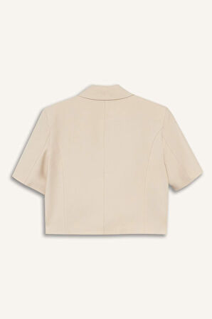 Cropped Fit Ceket Yaka Blazer Ceket