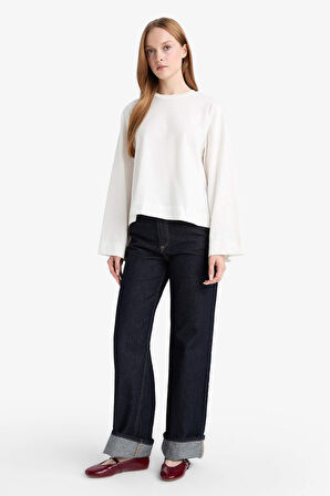 Regular Fit Bisiklet Yaka Uzun Kollu Tunik