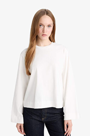 Regular Fit Bisiklet Yaka Uzun Kollu Tunik