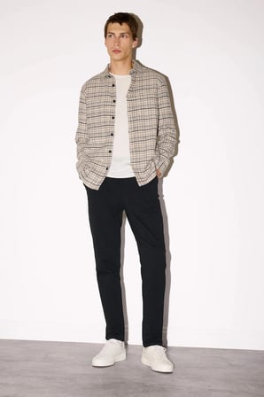 Defacto C6022AXNV86 Lacivert Regular Fit Dar Paça Pantolon