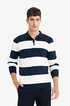 Standart Fit Polo Yaka Triko Kazak