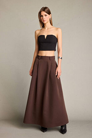 Kalp Yaka Straplez Bluz