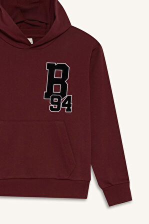 Erkek Çocuk Oversize Geniş Kalıp Kapüşonlu Okul Sweatshirt