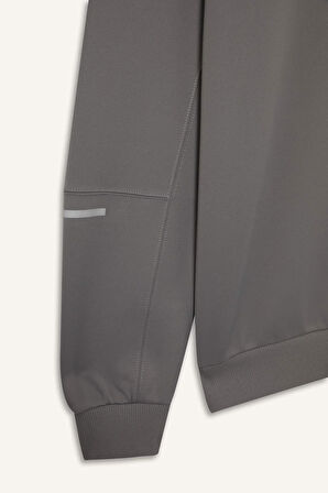 DeFactoFit Standart Fit Bisiklet Yaka Sporcu Sweatshirt