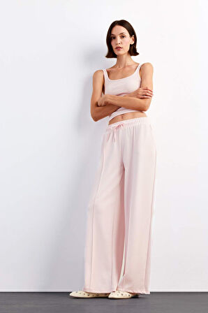 Relax Fit Normal Bel Düz Paça Modal Pantolon