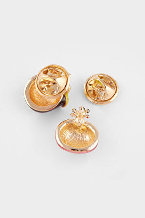 Kadın 3'lü Meyve Figürlü Broş