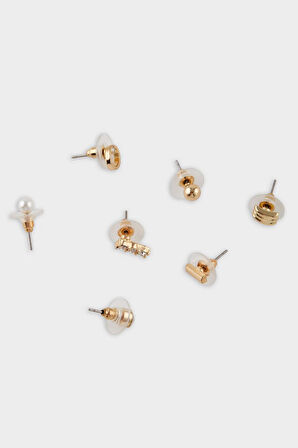 Kadın 9'lu Gold Küpe