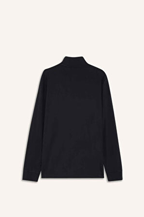 DeFactoFit Standart Fit Dik Yaka Yarım Fermuarlı Polar Sporcu Sweatshirt