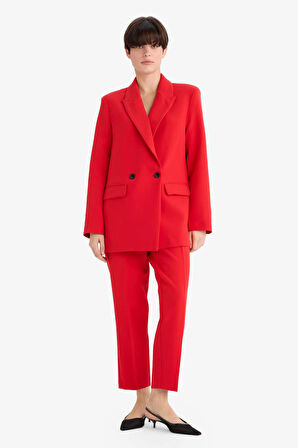 Carrot Fit  Fermuarlı Yüksek Bel Dar Paça Crop Pantolon