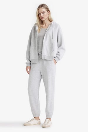 DeFacto Relax Fit Kapüşonlu Basıc Kalın Fermuarlı Sweatshirt C1809AX25AUGR93