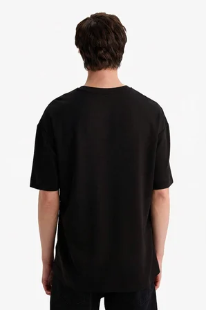 Defacto F9561AXBK81 Siyah Premium Boxy Fit Tişört