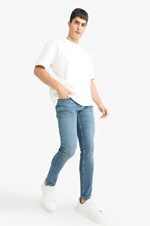 Pedro Slim Fit Dar Kalıp Normal Bel Dar Paça Jean Pantolon