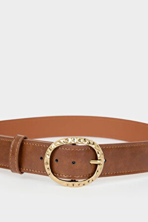 Kadın Büyük Toka Suni Deri Jean Kemeri