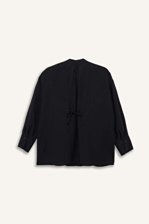 Regular Fit Krinkıl Kumaş Uzun Kollu Tunik