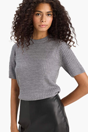 Regular Fit Bisiklet Yaka Kazak