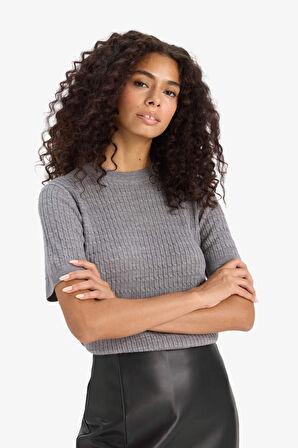 Regular Fit Bisiklet Yaka Kazak