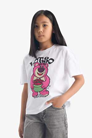 DeFacto Kız Çocuk Toy Story Relax Fit Bisiklet Yaka Kısa Kollu Tişört E6557A825HSWT83