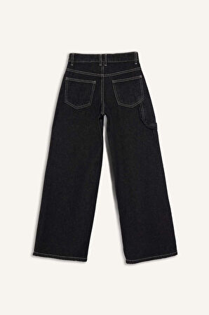 Kız Çocuk Wide Leg Geniş Paça Jean Pantolon