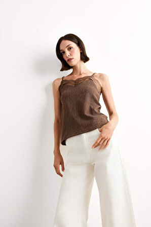 Fitted Bürümcük Dantel Atlet