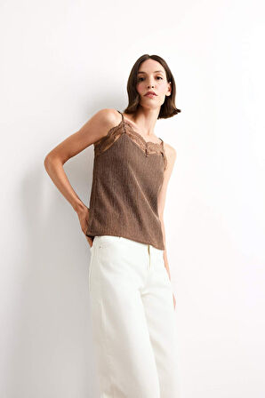 Fitted Bürümcük Dantel Atlet