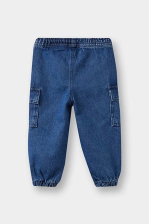 Defacto F3761A5NM28 Mavi Erkek Bebek Jogger Fit Jean Pantolon