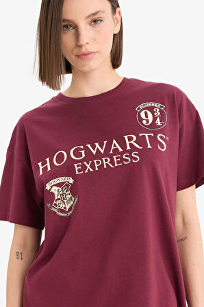 Coool Harry Potter Oversize Geniş Kalıp Sırt Baskılı Kısa Kollu Tişört