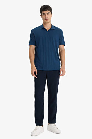 Regular Fit Krinkıl Polo Yaka Kısa Kollu Tişört