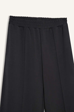 Modal Nervürlü Geniş Paça Eşofman Altı-Fall in Love Loungewear