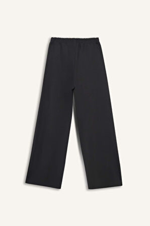 Modal Nervürlü Geniş Paça Eşofman Altı-Fall in Love Loungewear