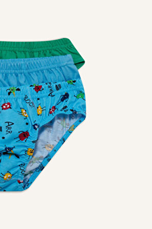 Erkek Çocuk Baskılı 3'lü Slip Külot
