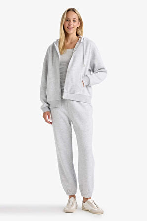 Basic Düz Cepli Beli Bağcıklı Kalın Jogger Eşofman Altı