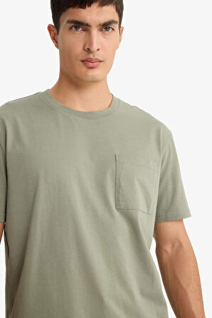 Bisiklet Yaka Penye Kısa Kollu Tişört